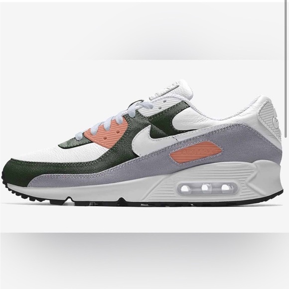 Nike‎ Air Max 90s By You 'Leather & Canvas' Women's Sneaker Shoe, Size 7 - Picture 2 of 10